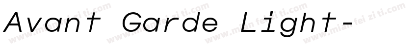 Avant Garde Light字体转换